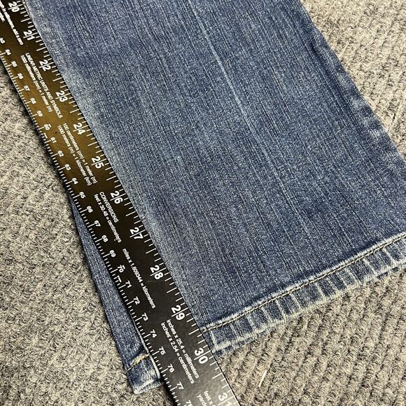 Simply Vera Vera Wang Pant Womens 10 Straight Leg Denim Blue Jean Pockets - Picture 11 of 13